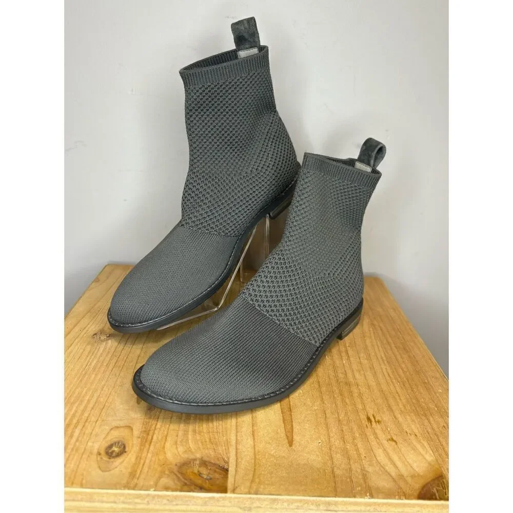 Eileen Fisher Women's Jude‎ Stretch Knit Ankle Bootie Graphite Size 6.5 - Picture 2 of 6